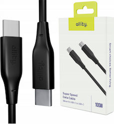 Allity Auc-02 Data Charging Cable Usb-c To Usb-c 100w 1m Black
