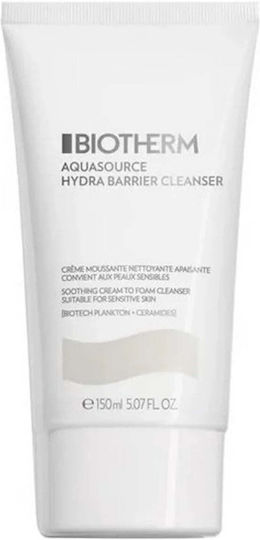 Biotherm Aquasource Hydra Barrier Κρέμα Καθαρισμού Προσώπου με Ενυδατική δράση 150ml