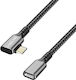 LogiLink Braided USB 3.2 Video Cable USB-C Male - USB-C Female 100W PD Black 0.5m CUA0110