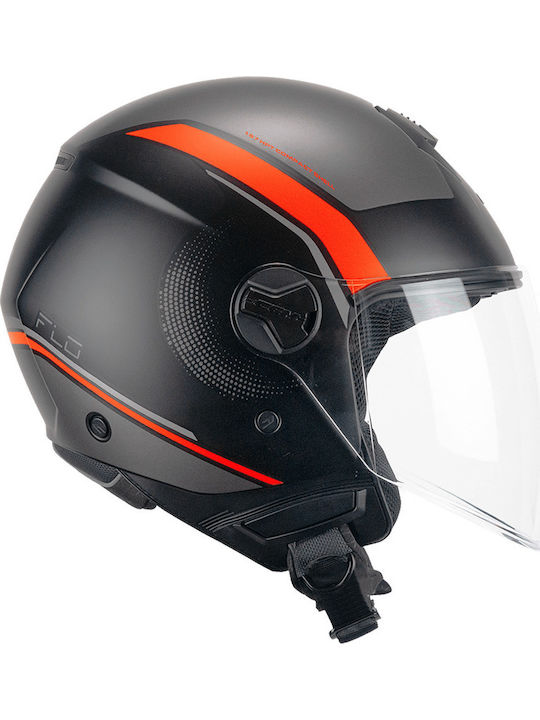 CGM 167M Flo Dot Black Red Motorcycle Helmet Jet ECE 22.06 1050gr