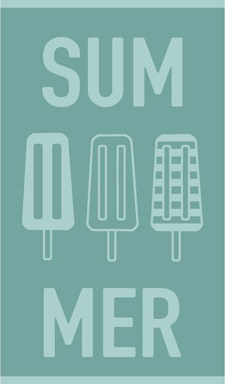 Melinen Kids Beach Towel Turquoise 120x70cm