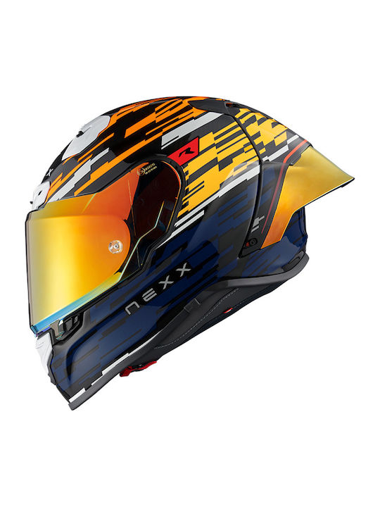 Nexx X.R3R Glitch Racer Orange/blue Motorcycle ...