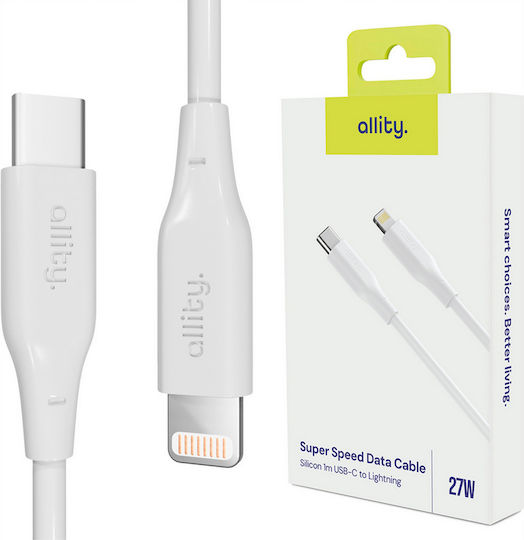 Allity USB-C zu Lightning Kabel 27W Weiß 1m