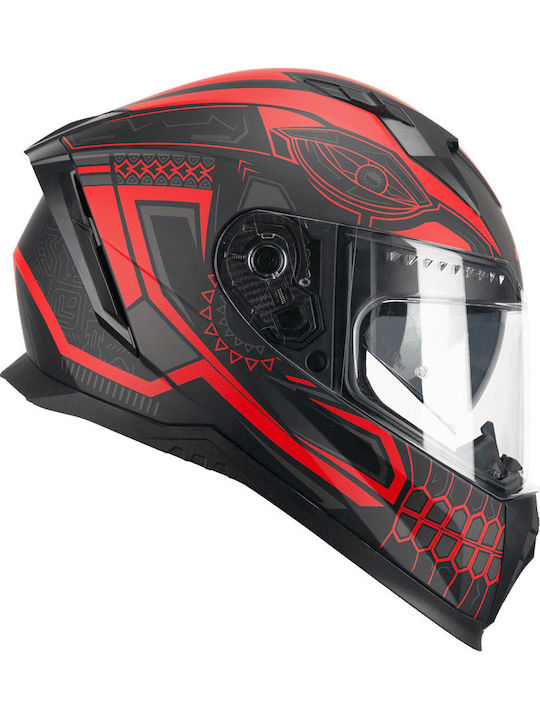 CGM Blast Maya 311M Black/Red Matt Cască Moto F...