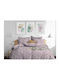 Sheet Sets Queen with Elastic 160x200+30cm. Purple 4pcs