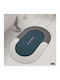 Rutschfest Badematte Oval Gray/navy Blue 77x47.5cm