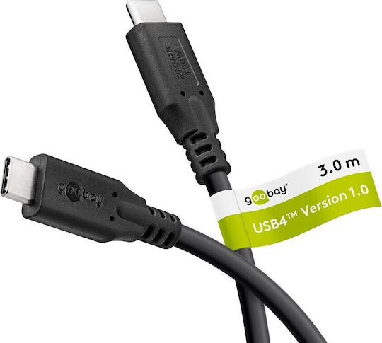 Goobay USB 2.0 Kabel USB-C männlich - USB-C 100W PD Schwarz 3m 74198 Großhandel