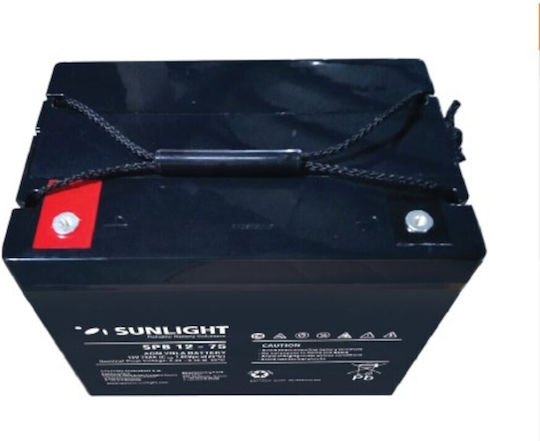 SunLight Μπαταρία UPS με Χωρητικότητα 78Ah και Τάση 12V SPB12-75 1τμχ
