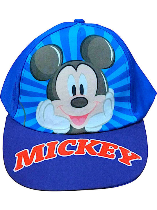 Disney Παιδικό Καπέλο Jockey Υφασμάτινο Mickey Μπλε