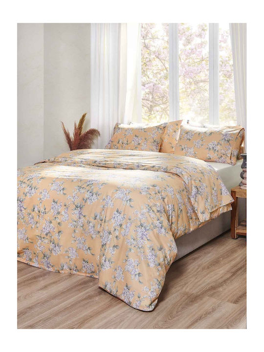 Peiraiki Patraiki Duvet Cover Set Cotton Single with Pillowcase 170x250 Serenelle Peach