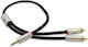 RCA 3.5mm Male Audio Cable - 2x RCA Male Black 1.5m with Gold Plated Terminals