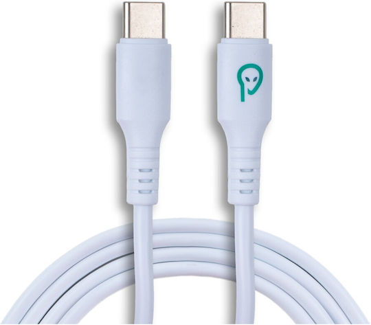 Cablu Date și Alimentare Spacer Pentru Smartphone Usb Type-c M La Usb Type-c M Ambalaj Pungă Pvc 1m Alb "spdc-typec-typec-pvc-w-1.0" Ștampilă Verde 0.08 Lei