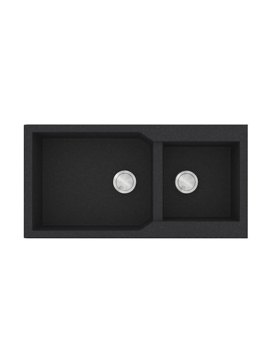 Sanitec Ultra Granite Drop-In Sink Inox W98xD50cm Grafite