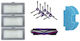 Spare Parts Set 12 Pieces For Robot Vacuum Midea
