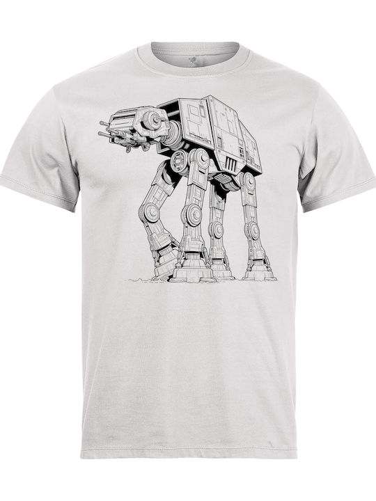 Μπλούζα Εταιρίας Pegasus Λευκή Τύπωμα Star Wars At-at Walker