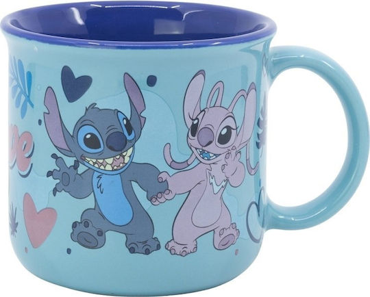 Disney Stitch & Angel Collection Κούπα Κεραμική Μπλε 355ml
