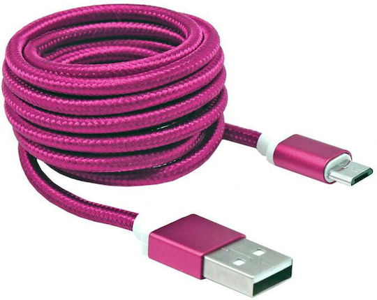 Sbox 1.5m Regular USB 2.0 to micro USB Cable Pink (USB-10315P)