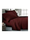 Kotonia Home Cearșaf Super dublu 220x240cm. Burgundia