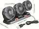 Triple Car Fan 12V