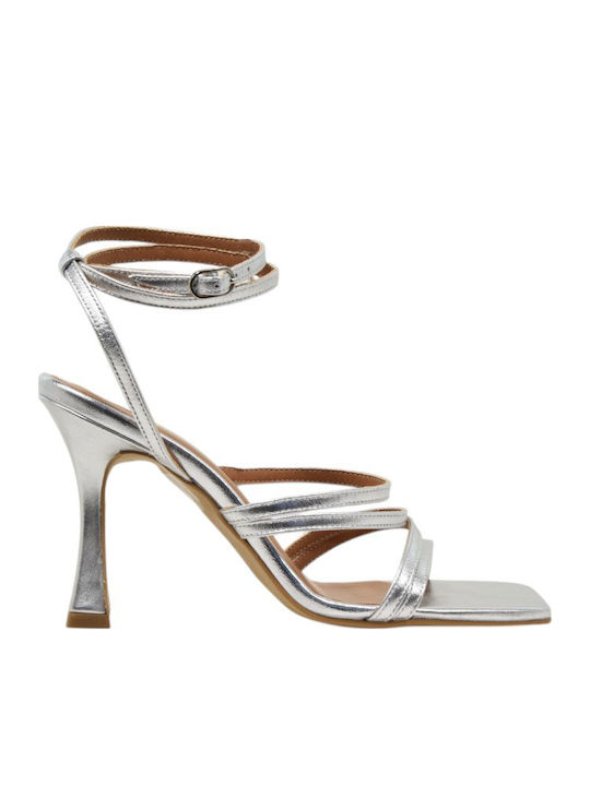 Toutounis Leather Sandals Silver
