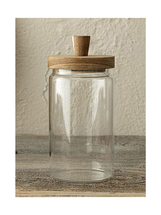 Galifas General Use Glass Jar with Airtight Lid Transparent 9x24cm 1 Piece