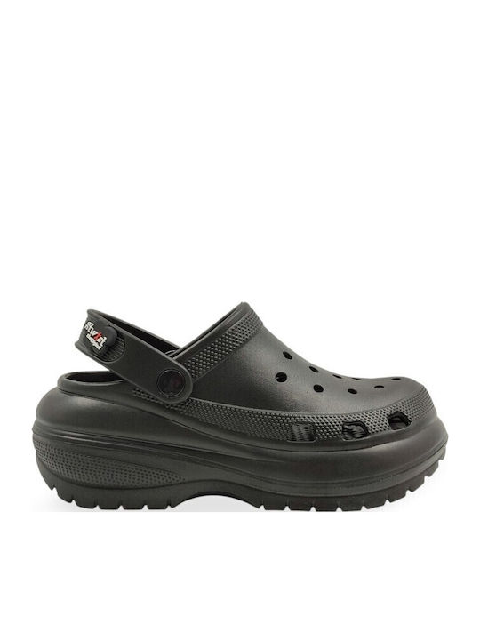 Γυναικεία Ανατομικά Σανδάλια Flatforms Μαύρα