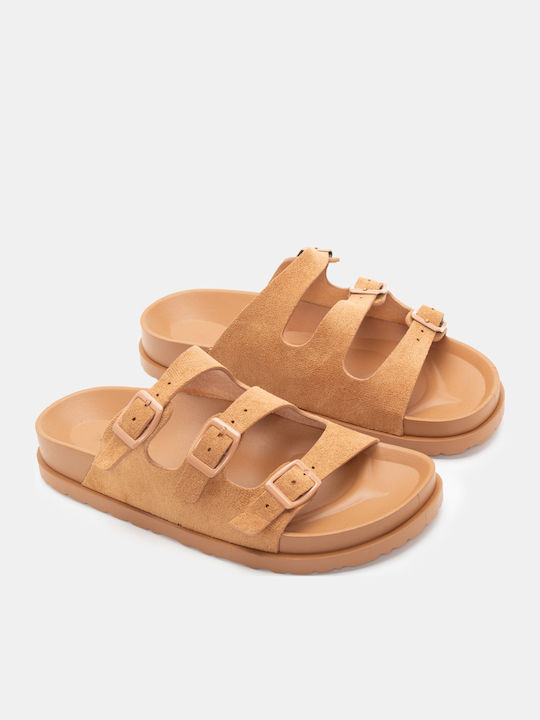 Luigi Γυναικεία Σανδάλια Flatforms Καφέ