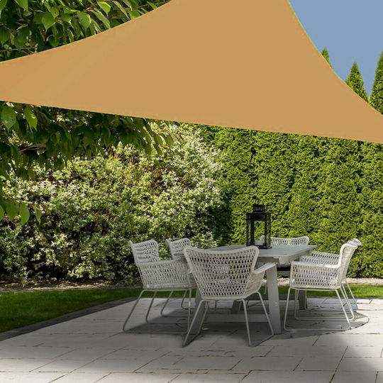 Τρίγωνο Πανί Σκίασης Κίτρινο 3.6x3.6x2.3m 170gr/m²