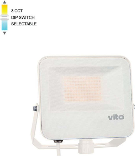 Vito Waterproof LED Floodlight 50W Warm White 3000K IP66