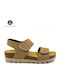 Anatomic Women's Leather Platform Shoes Nobuck Taupe
