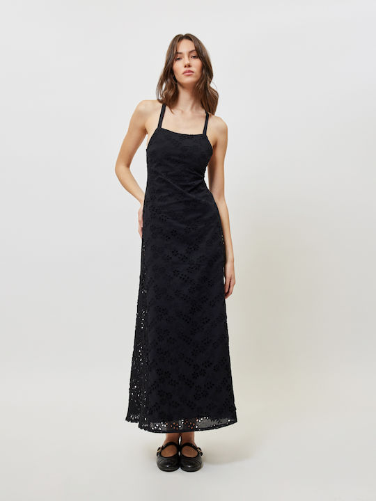 Καλοκαιρινό Midi Φόρεμα Πλεκτό Black