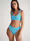 Bikini Slip High Waist Blue