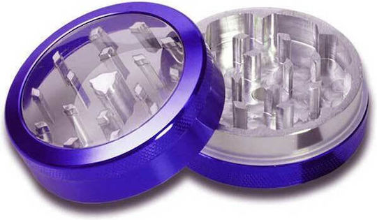 Clear Top Grinder Τρίφτης Διάφανο Καπάκι 50mm Μωβ 2 Parts
