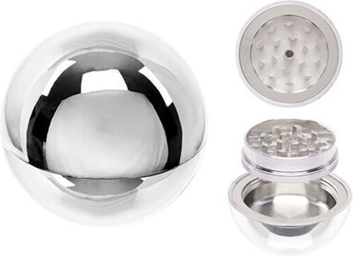 Grinder Τρίφτης Μεταλλικός Ball Silver 53mm 2 Parts