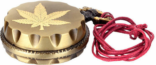 Super Heroes Grinder Τρίφτης Pocket Leaf Λουράκι Λαιμού 40mm 2 Parts Μπρονζέ