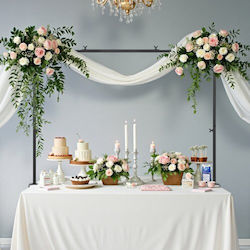 Vevor 2pcs Over Table Rod Stand Arch Frame 28-98 In L Adjustable Clamp Décor