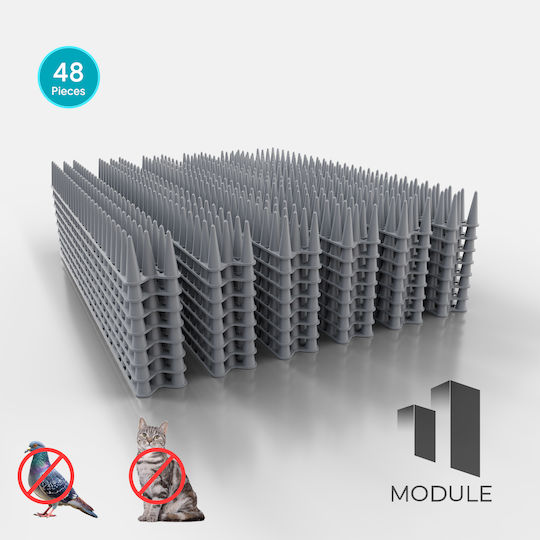 Module Set 48 pcs Repellent Spikes Birds / Cats 3727gr 0.5x0.05m