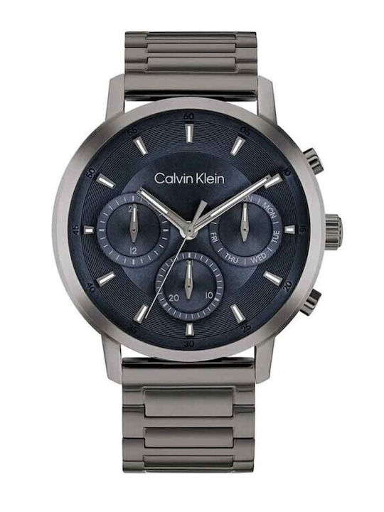 Calvin Klein Gauge Men's Watch Battery with Gray Metal Bracelet