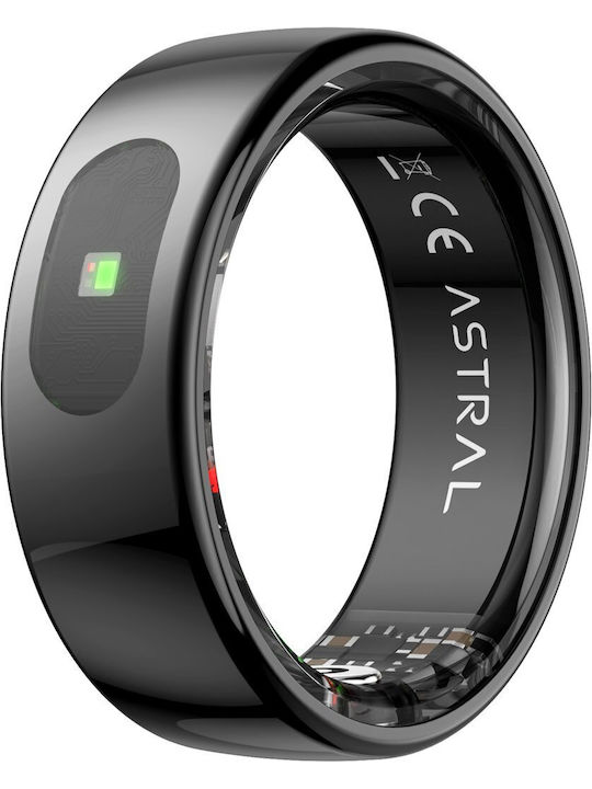 Forever Astral SR-100 Smart Ring 20mm Wasserdicht mit Pulsmesser Schwarz