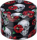 Champ High Метална Мелачка Skull & Roses Червена 50мм