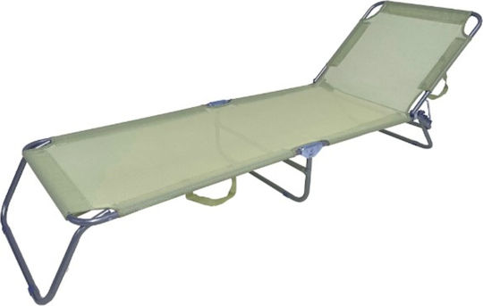 Summer Club Metallic Beach Sunbed Green 188x55x24cm