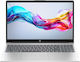 HP 15-fd0234nw 15.6" FHD (Kern i3-1215U/8GB/256GB SSD/Kein Betriebssystem) Natural Silver (International English Tastatur)