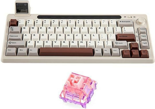 Epomaker RT65 Flamingo Wireless Gaming Mechanical Keyboard 65% with Custom switches and RGB lighting (English US) Gray