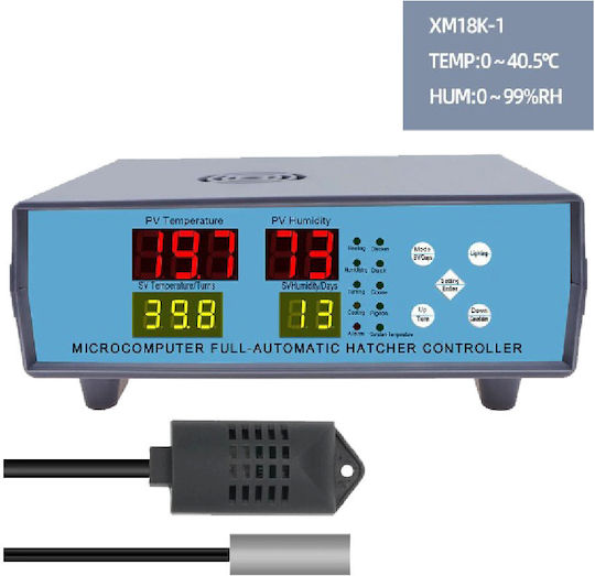 Digital Thermostat-Hygrostat-Controller Xm-18k-1 Suitable for Handmade Incubators-Greenhouses Etc