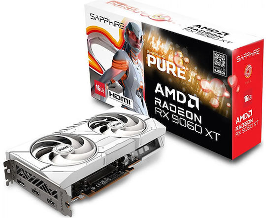 【新品未開封】SAPPHIRE Radeon RX 9060 XT 16GB Sapphire Radeon RX 9060 XT 16GB GDDR6 Pure Placă Grafică 11350-02