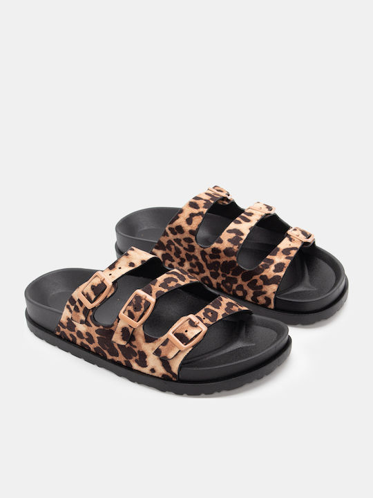 Luigi Γυναικεία Σανδάλια Flatforms Καφέ