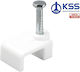 Wire Clip Flat 5.5/15 White Color Box Nf-0.7 Kss 02.022.0144 500 Pieces