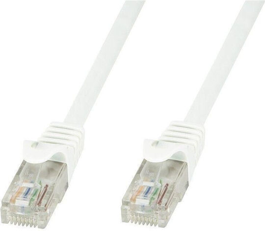 Techlypro Network Patch Cord Rj45 Cat6 U Utp 0.5m White 100% Copper