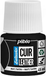 Vopsea Leather Pebeo 45ml Negru Extrem