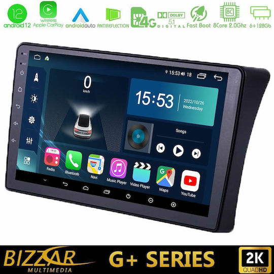 Bizzar Auto-Audiosystem für Nissan Navara / Pfadfinder 2006-2011 (Bluetooth/USB/WiFi/GPS/Apple-Carplay/Android-Auto) mit Touchscreen 9"